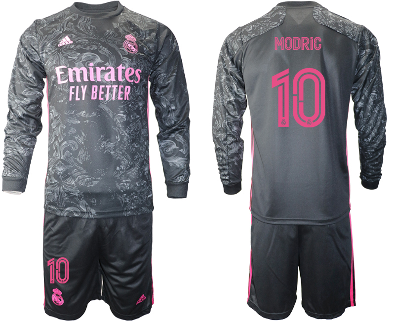 2021 Men Real Madrid away long sleeve #10 soccer jerseys